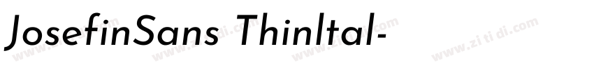 JosefinSans Thinltal字体转换